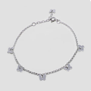 Pulsera mariposas plata
