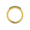 Anillo cintillo de cinco esmeraldas - Imagen 2