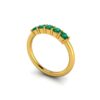 Anillo cintillo de cinco esmeraldas - Imagen 3