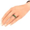 Anillo cintillo de cinco esmeraldas - Imagen 4