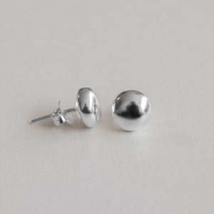 Arete Botón Plata