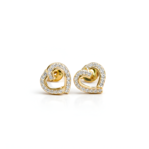 Arete Queen Heart Plata Enchapada