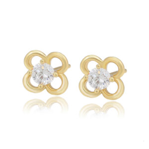 Arete Flor Cuatro Petalos