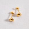 Arete Corazon #10 Oro 18k - Imagen 2
