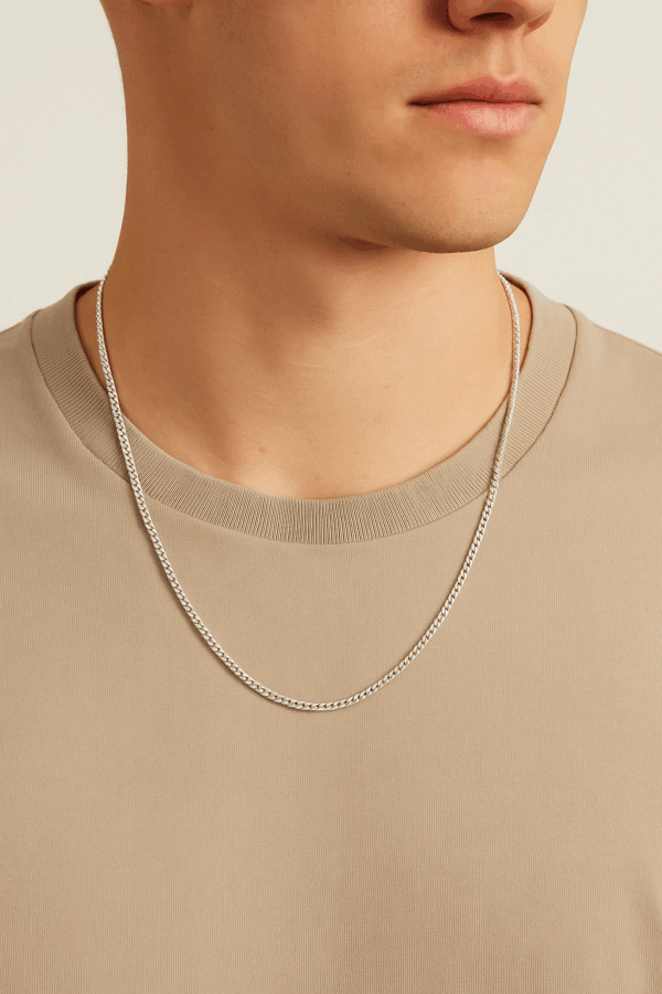 Cadena lomo plata hombre 2 mm - Imagen 2