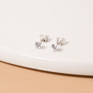 Arete Circón 5 mm Plata