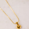 collar bañado en oro para mujer corazon