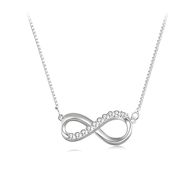 Collar Infinito asimetrico moissanita