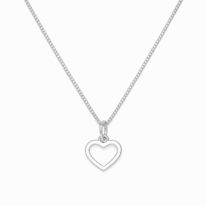 Collar con corazon calado