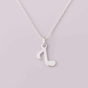Collar nota musical Plata