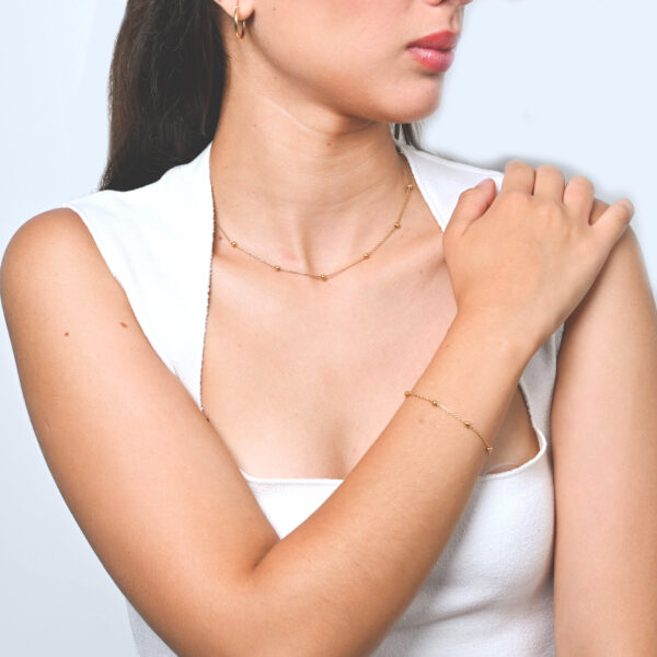 Pulsera bombitas oro - Imagen 3