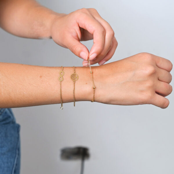 Pulsera bombitas oro - Imagen 2