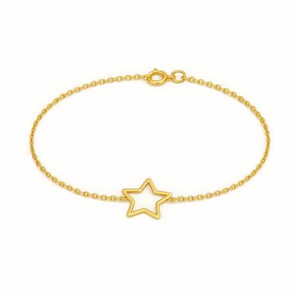 Pulsera Estrella Calada Oro