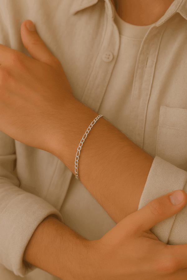 Pulsera hombre Figaro 3x1 125x20 - Imagen 2